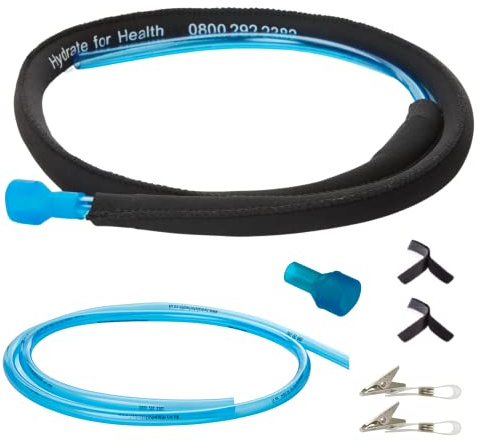 Tube Director Kit for The Hydrant and Maternity Hydrant and Most Hydration Bladders. Includes Drinking Tube, Bite Valve, Neoprene Sleeve, Wire Stiffener, 2 Clothing Clips and 2 Velcro Straps
