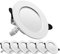 Tofisr LED recessed Ceiling Light,7W Downlights 700LM Cool White 6000K,Set of 6 spotlights,Cut Φ75-95MM,AC175~265V,Round Aluminum Alloy casing for Living Room Bedroom Kitchen