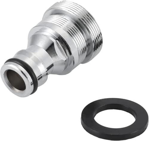 Othmro 1pcs Tap Hose Connector, Threaded Faucet Adapter M28 Male, Nickel-plated Brass Garden Hose Connector for Hosepipe Fittings
