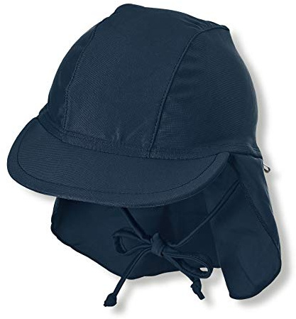 Sterntaler Schirmmütze Nacken Uni - Baby- und Kinder Mütze mit Nackenschutz und Bindeband - UV-Schutz 50+ Bademütze - Kopfbedeckung Schwimmbad und Strand - Unisex Bademode