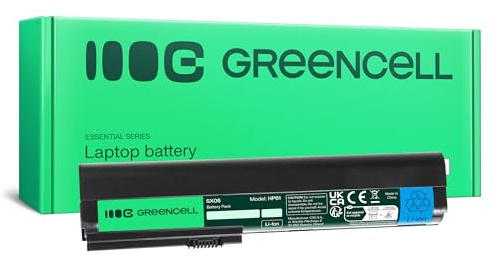 Green Cell SX06 SX06XL SX09 Laptop Akku für HP EliteBook 2560p 2570p (6 Zellen 4400mAh 10.8V Schwarz)