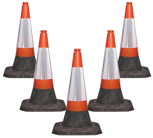 Pack of 5 (1piece) Red Traffic Cones 750mm by innovatus