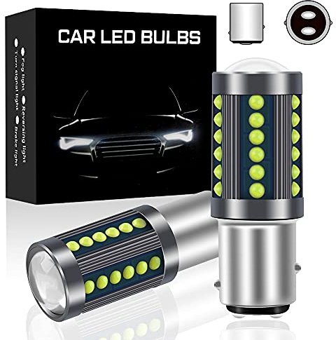 Yifengshun 2 pezzi 1157 P21/5W BAY15D Lampadine LED bianche Luce di retromarcia 36SMD Aggiornamento Chip COB 500LM Luce di posizione di parcheggio a LED per auto 12V