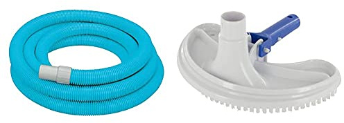 Intex Deluxe Vacuum Hose - Vakuum Schwimmbadschlauch - Ø 38 mm - 762 cm & Steinbach Bodensauger Basis, Schlauchanschluss Ø 32/38 mm, Aufnahme für Teleskopstange, 061140