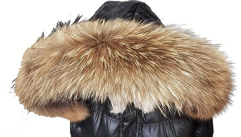 Echtpelzkragen Damenmütze Kopfbedeckung Schal Waschbärpelzkragen Halswickelkapuze Unisex
