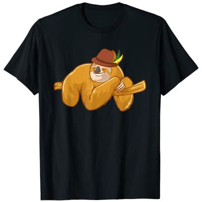 Lustiges Faultier mit Trachtenhut T-Shirt