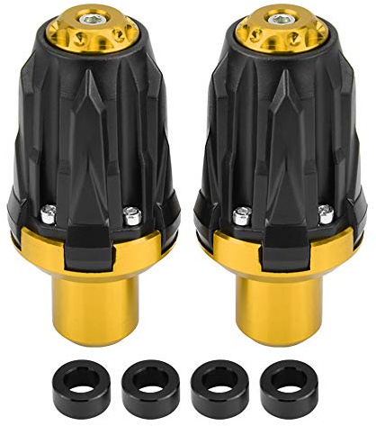 Sturzpads Motorrad Universal, Sturzpads 1 Paar 10mm Motorrad Auspuff Sturzpads für Motorrad Anti Crash Pad Sturzschutz Motorrad Sturzpad Sturzschutz(Gold)