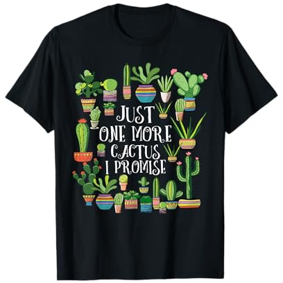 Just One More Camicia Cactus | Camicia Cactus Amante delle Piante Cactus Maglietta