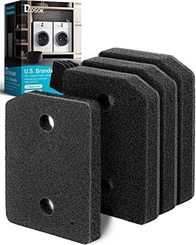 Plinth Filter Replacement for Miele T1 Dryer：9164761 Heat Pump Dryer, Dryer Spare Parts, Lint Filter Foam Sponge Replacement for Miele T1 Dryer 4 PCS