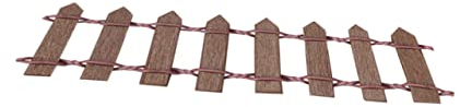 Toyvian Miniatur-gartenzaun Aus Sperrholz Und Eisendraht Realistische Formen Für Mini-hausdekoration DIY-zaunmodell Für Mikrolandschaft