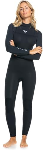 Roxy Womens Prologue 5/4/3mm Back Zip Wetsuit - Black - Lightweight - Fabrics: FREEMAX Neoprene at Body & Legs