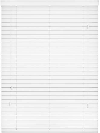 105 x 213cm White Venetian Blinds for Windows Faux Wood Venetian Blinds Window Treatment Shutters Child Safe 50mm Slate Trimmable Easy Fit Multiple Buying Luxury Wooden Blind