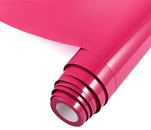NANAPLUMS Pellicola di trasferimento per tessuti, per plotter fai da te, 30,5 cm x 150 cm, rosa rosso