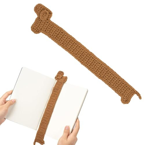 Dackel Lesezeichen, Lesezeichen, Braun Handgemachte Lesezeichen HäKeln, Kreative Dackel Geschenke, Lustiges LesezubehöR, Lesezeichen Personalisiert für Lehrer, SchüLer, Bbuchliebhaber