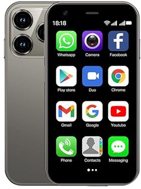 CatCalls Mini Smartphone Entsperrt 4G Handy, 3.0 Zoll, 32GB Erweiterbar bis zu 128GB, Dual SIM Dual Kamera, Android 10.0, Unterstützung WiFi Bluetooth Backup Telefon (XS15-Grey)