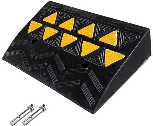 WXXSHGDW Bordsteinrampe Gummi, Auto Rampe Rollstuhlrampe, Rampe Türschwelle, für Roller, Rollstuhl, Auto, LKW, Motorrad, Dolly, Tragkraft 5000 Kg(50 * 30 * 11cm/20 * 12 * 4.3in)