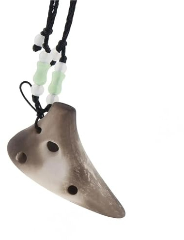 6 Loch Ocarina Treble Tone C Key Mini Halskette Ocarina Ton Geräucherte Oberfläche Flöte Volksinstrumente Mit Lanyard Professionelles Ocarina-Instrument
