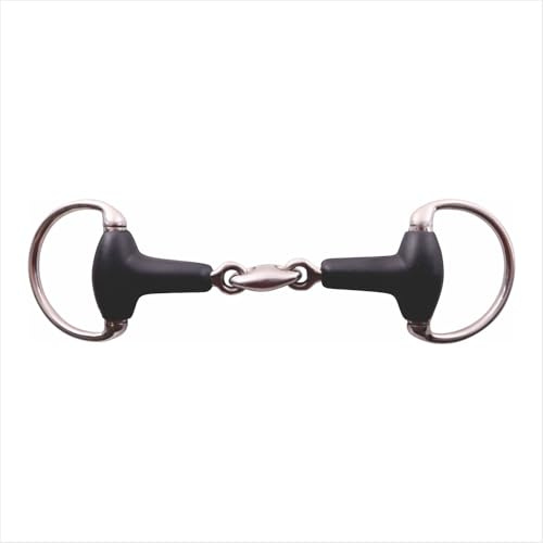 AK AKRS-102649 Pferde-Gebisse mit doppeltem Mundstück, mit weicher Gummibeschichtung, 14 cm (5,50 Zoll)