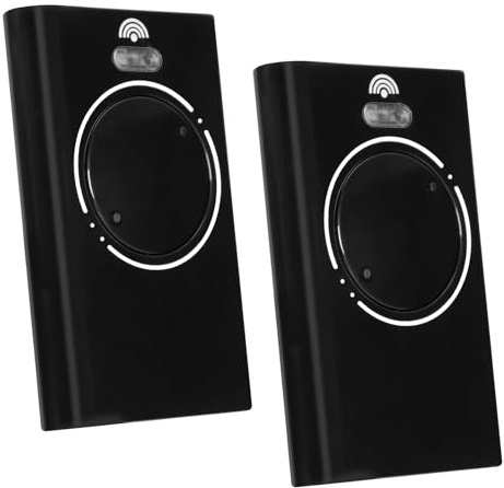 Lot de 2 télécommande portail, 868 MHz universelle télécommande portail 2 canaux, compatible avec XT2 868 SLH LR, noir