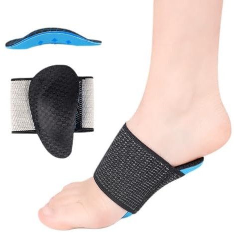 Weiara Arch Support Brace (2 unidades), soporte de arco para alivio de fascitis plantar, pie plano, insertos de soporte de arco alto, alivio del dolor de pie plano para mujeres/hombres