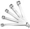 Tyqour 5 Pcs Mini Metal Measuring Spoons Set Digital Scoop for Teaspoon Cake Baking Measuring Dry and Liquid Ingredients(1/16, 3/16, 1/8, 1/14, 1/3 TSP ml)