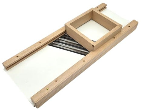 Krauthobel 60x23cm Holz, mit Schlitten und 3 Edelstahlmesser – Gemüsehobel für Sauerkraut, Rotkraut, Krautsalat