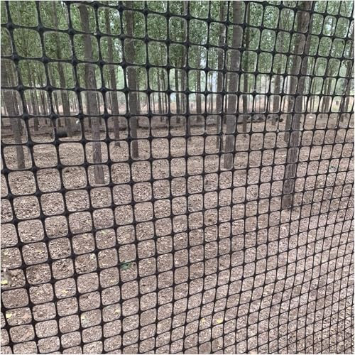 Schwarzes Kunststoff-Sicherheitsnetz für Geflügel, Garten, Balkon und Treppenschutz, 1,2 m hoch x 50 m lang, Gitter-Zaun (2 x 2 cm Masche)