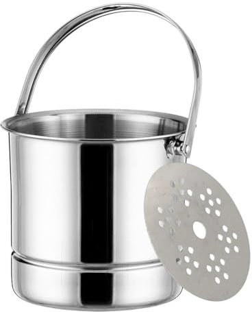 Secchiello per il ghiaccio, contenitore termico in acciaio inox per neve, 1 l, portatile, grande vasca per bevande con colino, refrigeratore per bevande casalinghe per whisky, vodka, cocktail, birra