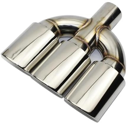 Auto Muffler 3-hole Center Exhaust Tailpipe 304 Stainless Steel Universal Tailpipe For Civic FK8 CLVCCZTZGW