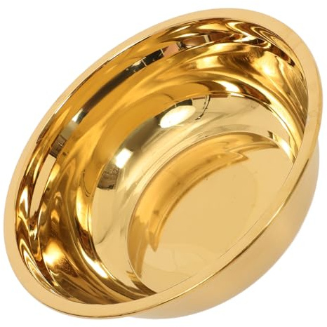 GLEAVI Palangana De Acero Inoxidable Resistente Cuenco Redondo Multifuncional Para Preparación Lavado y Servicio Cocina y Hogar Diseño Robusto