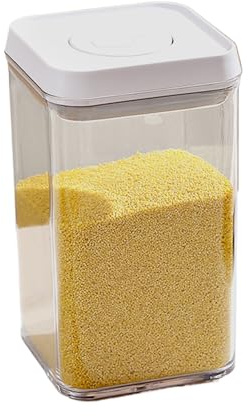 gifyym Contenitore per cereali – Barattoli ermetici da cucina | Barattolo sigillato trasparente impilabile per riso, alimenti per animali domestici, panettieri | Conservazione a prova di