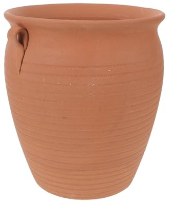 Boîte de Rangement pour Pommes de Terre en Terre Cuite Ventilée | Gingembre et Légumes Racines, Format Compact, Style Ferme Minimaliste, Stockage la Cuisine Peu Encombrant