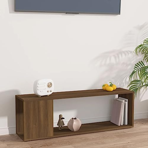 Mimdixy Büroregal, Würfelregal, CD Regale, Badregal, TV-Schrank Braun Eichen-Optik 100x24x32 cm Holzwerkstoff Für Schlafzimmer, Arbeitszimmer, Einfache Montage