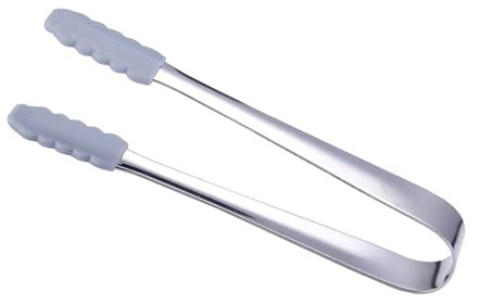 Générique 1 Pz Acciaio Inox Ghiaccio Pinza per Zucchero Silicone Antiscivolo Pinza di Servizio Alimentare per Tè Caffè Bar Porzione di Cibo Attraente Design