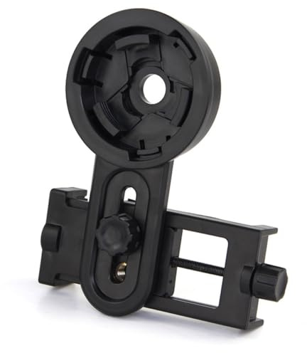 Telescope Adapter Scope Monocular Spotting and Phone | Black Plastic Mount, Fits Most Smartphones 55-98mm Wide, Outer Diameter 26.4-46.4mm Random Style