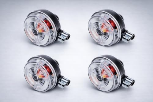 Streetparts24 Blinker Set 4x klar E-geprüft passend für Simson S50 S51 S53 S70 SR50 SR80, MZ TS ETZ 125 150 250