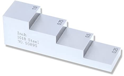 0.250/0.500/0.750/1, 00 Probador de espesor ultrasónico Bloque de calibración 4 pasos para calibración de linealidad de espesor