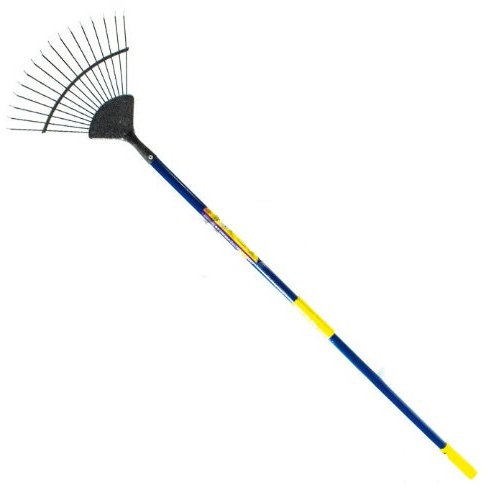 Marksman GARDEN LAWN RAKE 16 TEETH CARBON STEEL WITH HANDLE NEW