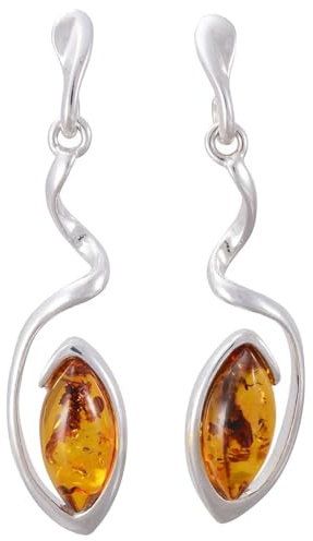 HolidayGiftShops - Sterling Silber 925 Baltischer Bernstein Ohrringe