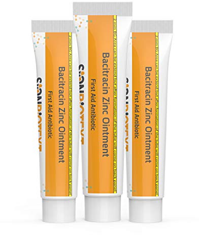 SION BIOTEXT Bacitracin Zinc Ointment, 3 Pack (3 x 1 oz per Tube), First Aid Antibiotic, First Aid to Prevent Infection in Minor Cuts, Scrapes & Burns, Topical Ointment