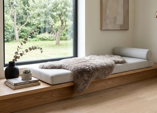 generisch Island LAMMFELL BRAUN EINGEFÄRBT Taupe KURZWOLLIG 100-110 cm ÖKOLOGISCHE GERBUNG