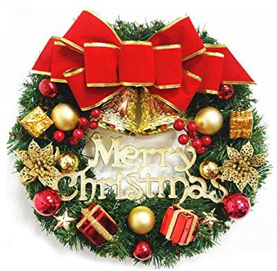 Vimmor Weihnachtskranz Künstliche Pflanze Rattan Kreis Home Wand Tür Hängen Dekor Simulation Girlande Gefälschte Blume Mit Bogen Dropship B