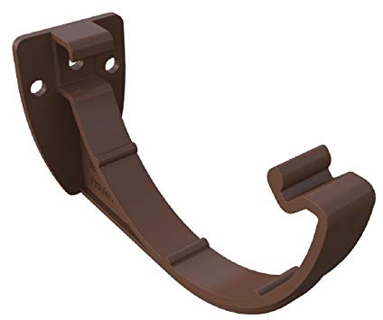 4 x Brown Half Round Fascia Gutter Brackets, Freeflow 112mm Rain Water Systems