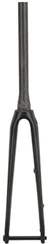 Alomejor Vollcarbon Fahrrad Vorderradgabel, Rennrad, Konisches Rohr, Scheibenbremse, Harte Gabel mit Laufschaft(UD Matt)