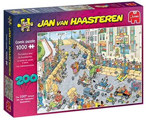 Jan Van Haasteren, Seifenkistenrennen, Puzzle 1000 Teile Erwachsene, 68x49cm