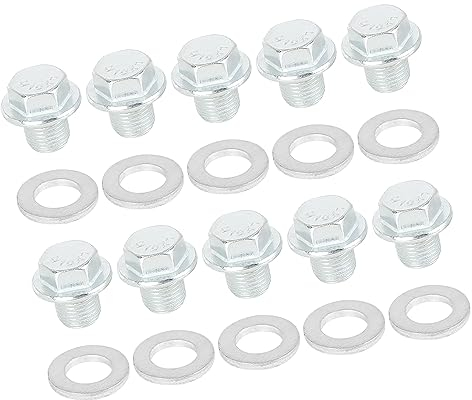 A ABSOPRO Tappo Coppa Olio Motore Olio Scarico Tappo con Rondelle Tenuta Rondelle M10x1 Filo Vite (Set 10)