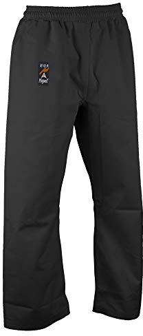 Playwell Martial Arts Karate Heavy Weight Canvas 14oz Gi Kata Elasticated Waist Pants - Black (3/160cm)