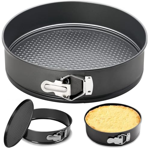 Yetthpowr 10 Inch Springform Pan Round Non Stick Cheesecake Pan Durable Baking Cake Pans with Removable Bottom Cake Molds for Baking