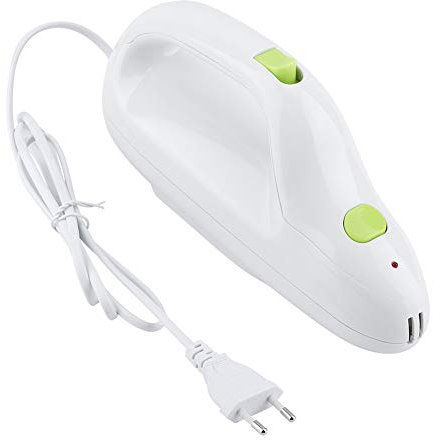 Pissente Couteau à Pain Électrique Double Lame Acier Inoxydable Double Interrupteur Sûr pour Pain Viande Surgelée Jambon ABS Noir 110W