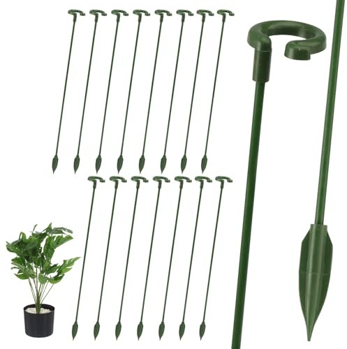 15 Piezas Tutores para Plantas, 27cm Anillo de Soporte de Planta, Plant Support Shrub Holder, Estacas de Plástico para Soporte de Plantas para Orquídeas, Amarilis, Tomates, Peonías, Rosas